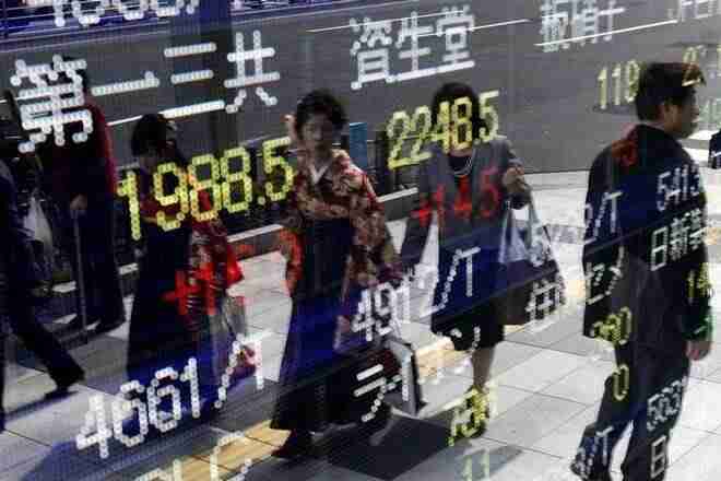 亚洲股票边缘，在Wallstreet上受到适度收益的支持