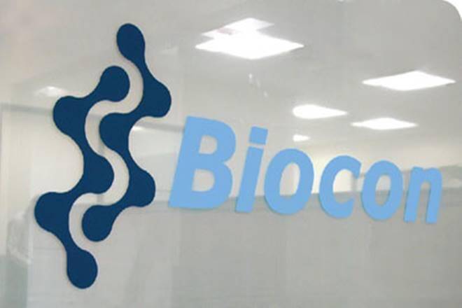 Biocon股票在盘中获得，结束7％