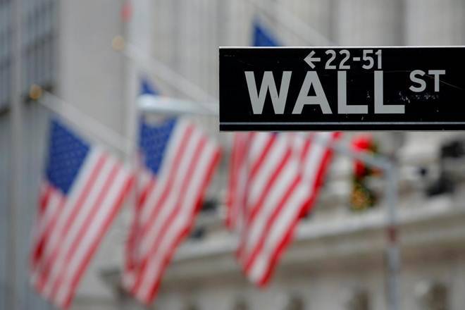 华尔街股市攀登，美元跌落率 - 切割