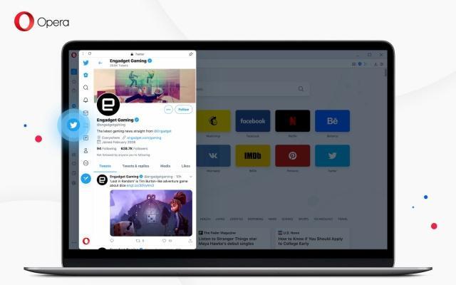 Opera已将Twitter嵌入其桌面浏览器