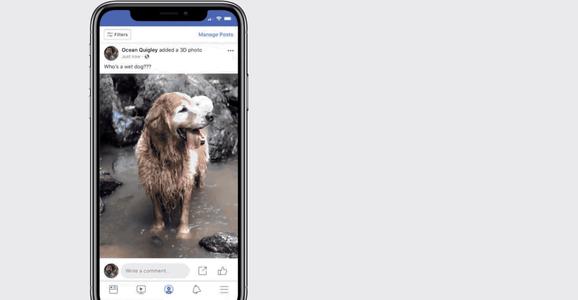 “脸书将其3D照片功能引入了配有单后置摄像头的智能手机