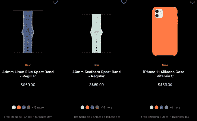 Apple Watch Sport表带和硅胶iPhone手机壳已更新为新颜色