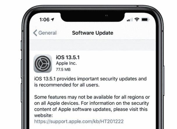 苹果发布iOS 13.5.1并阻止越狱Unc0ver