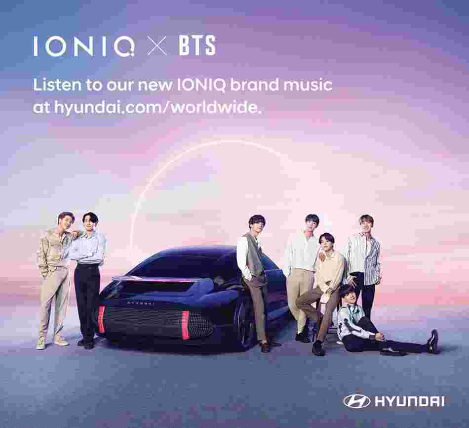 现代汽车和防弹少年团发行现代汽车专用电动汽车品牌IONIQ歌曲IONIQ