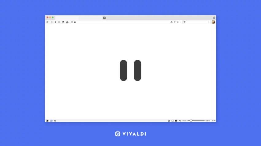 “Vivaldi浏览器为Internet添加了一个暂停按钮