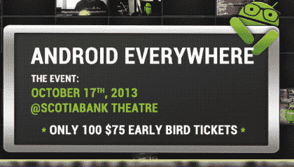 Android活动AndroidTO将于10月17日返回多伦多