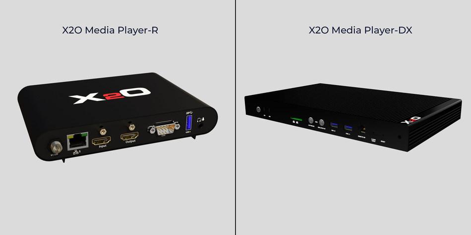 X2O Media向他们的完整解决方案产品介绍了两个新的媒体播放器