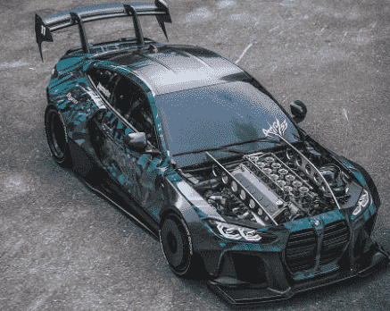 由V12供电的2021 BMW M4显示了残酷的宽体