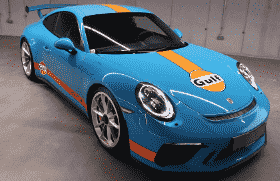 保时捷911 GT3在Gulf Livery中看起来很棒