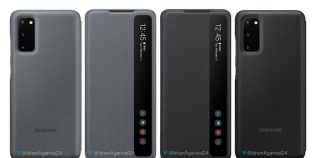 三星S20系列的翻盖保护套在网上曝光