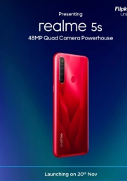 “电商平台Filpkart已证实realme 5s即将面世