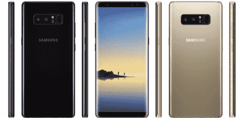 三星 Galaxy Note 8 泄漏展示了未发布的设备