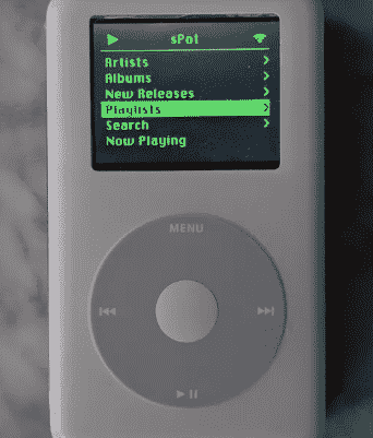 “科技推荐：这个DIY项目将iPod变成了由点击轮驱动的Spotify播放器