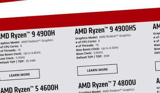 科技推荐：AMD锐龙94000H和4000HSAPU单元达到笔记本电脑性能的高端