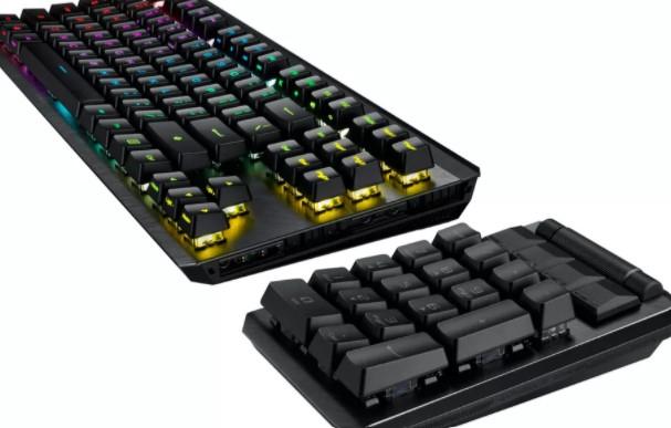 “华硕的ROG Claymore II机械键盘具有方便的可拆卸数字键盘