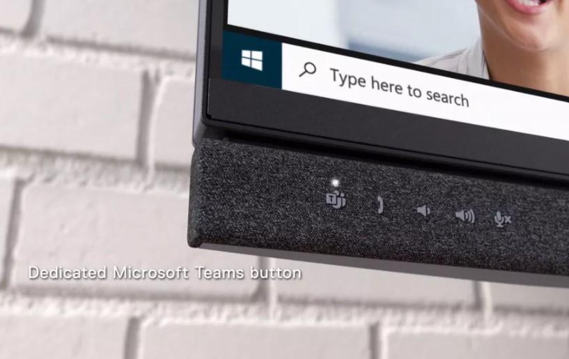 “戴尔的新显示器具有专用的Microsoft Teams按钮