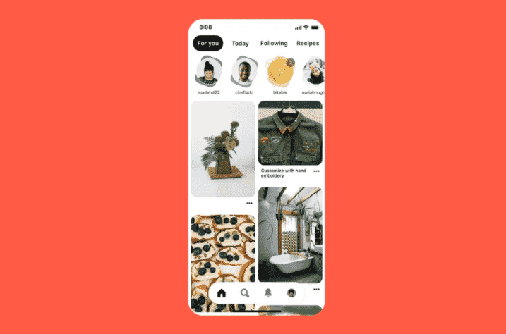 “Pinterest是将故事轮播添加到其主屏幕的最新应用